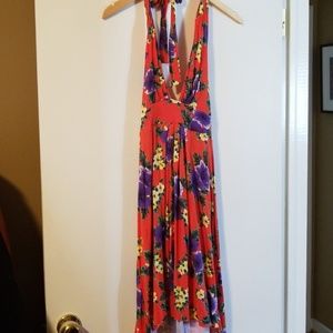 Free People Floral Red Dress size Medium